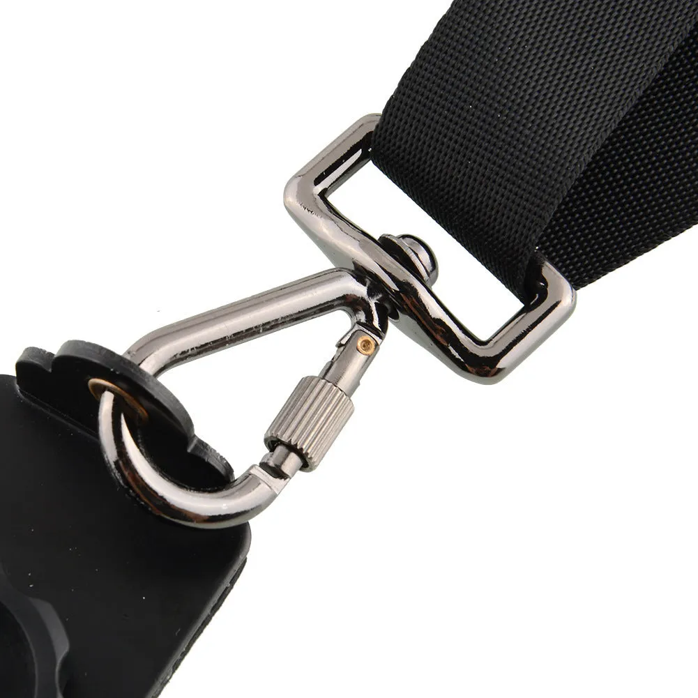 Black professional dual shoulder strap for two SLR cameras with thick sponge padding