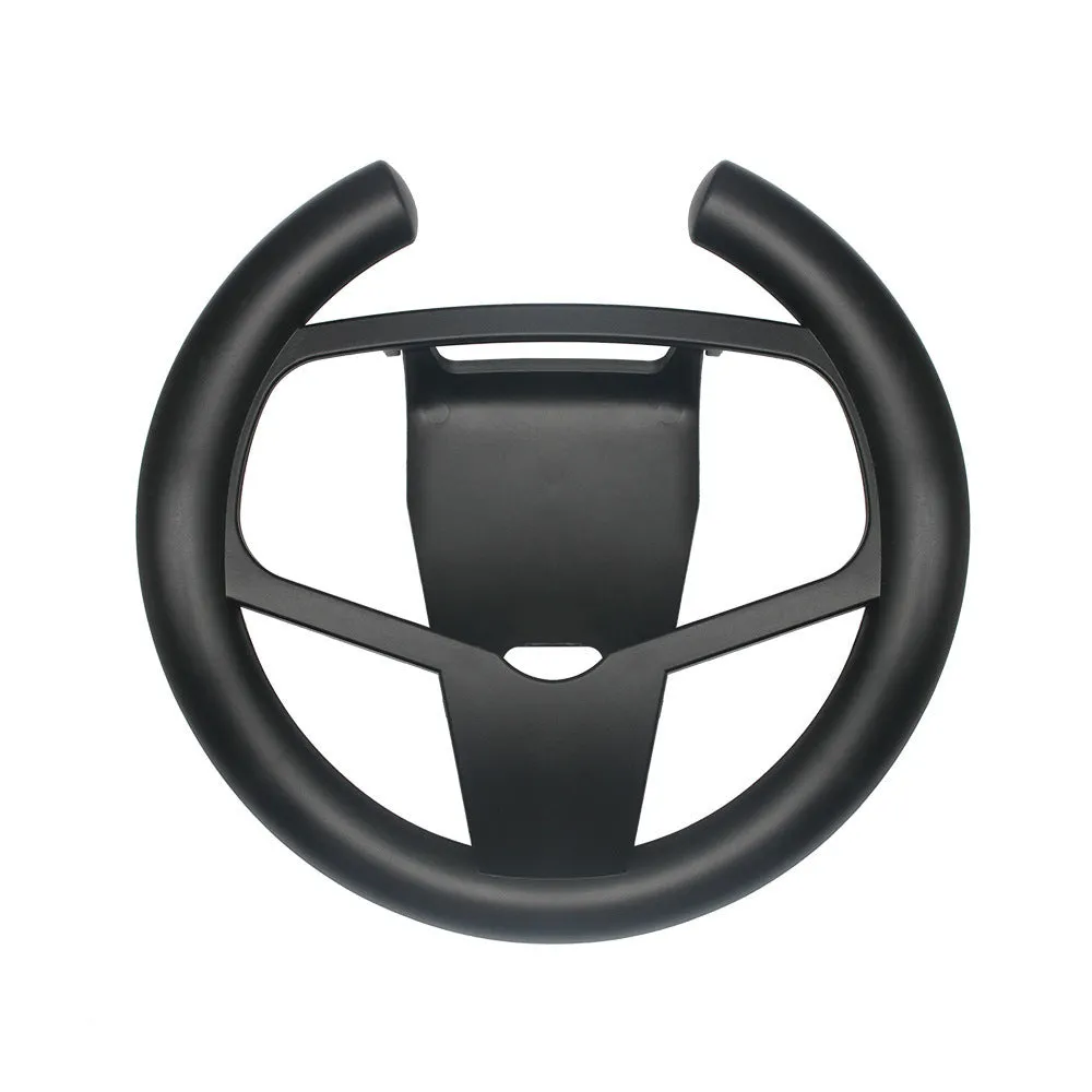 PS5 steering wheel attachment in black ABS plastic for Sony controller, single player racing accessory