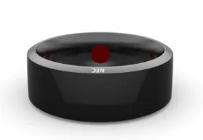 JAKCOM R3F smart ring in black colour on a white surface