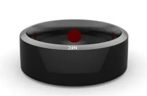 JAKCOM R3F smart ring in black colour on a white surface