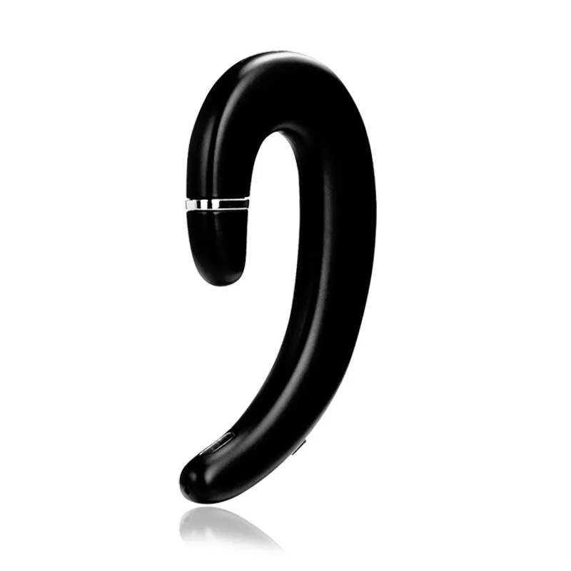 Wireless painless earphones with 80 mAh battery in black, gold, red, and silver colours on a white background
