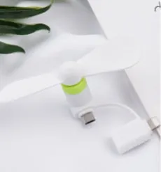 Mobile mini fan for phone cooling, 15g, micro USB, available in 6 colours