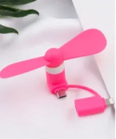 Mobile mini fan for phone cooling, 15g, micro USB, available in 6 colours