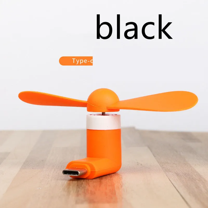 Mobile mini fan for phone cooling, 15g, micro USB, available in 6 colours