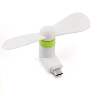 Mobile mini fan for phone cooling, 15g, micro USB, available in 6 colours