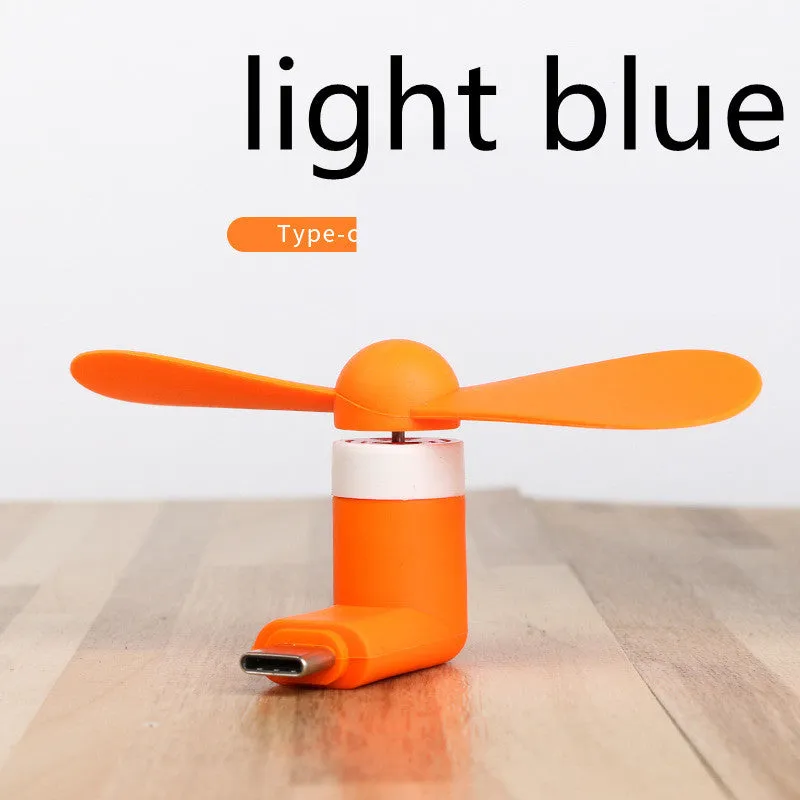 Mobile mini fan for phone cooling, 15g, micro USB, available in 6 colours