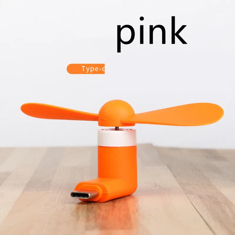 Mobile mini fan for phone cooling, 15g, micro USB, available in 6 colours