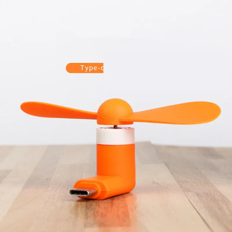 Mobile mini fan for phone cooling, 15g, micro USB, available in 6 colours