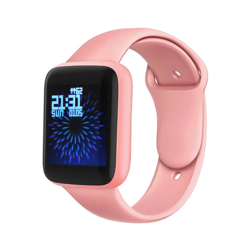 Smart bracelet with 1.44-inch screen, heart rate and blood pressure monitor, silicone strap, available in multiple colours