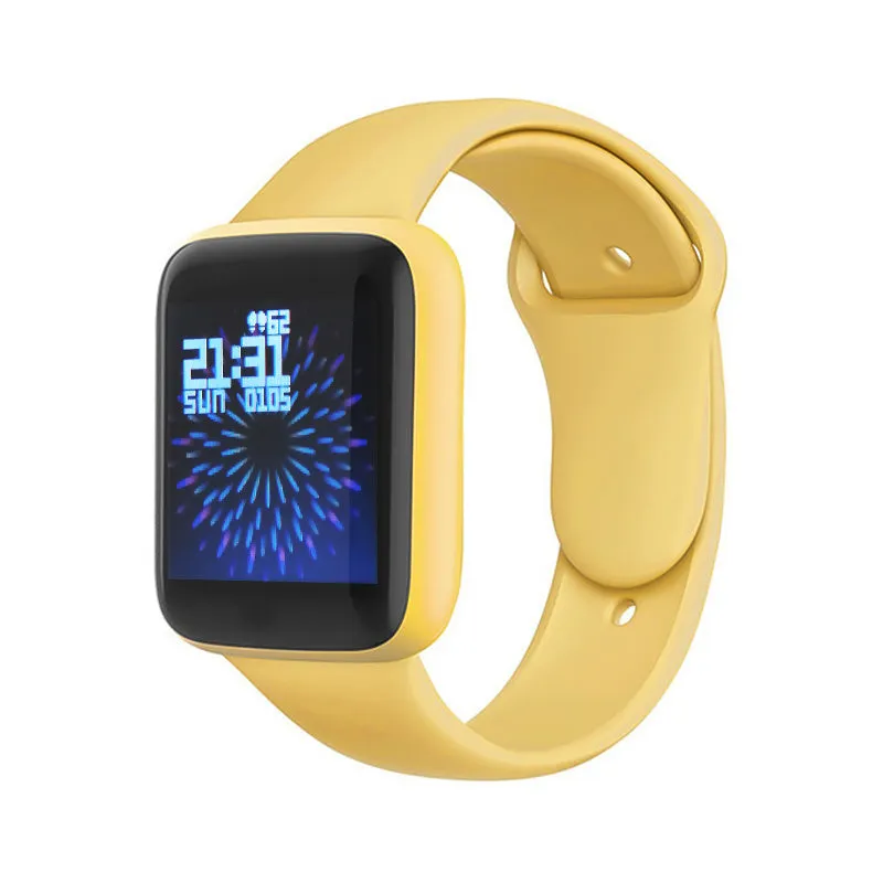 Smart bracelet with 1.44-inch screen, heart rate and blood pressure monitor, silicone strap, available in multiple colours