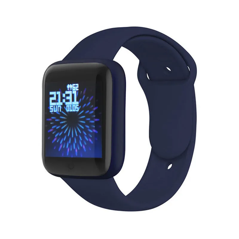 Smart bracelet with 1.44-inch screen, heart rate and blood pressure monitor, silicone strap, available in multiple colours