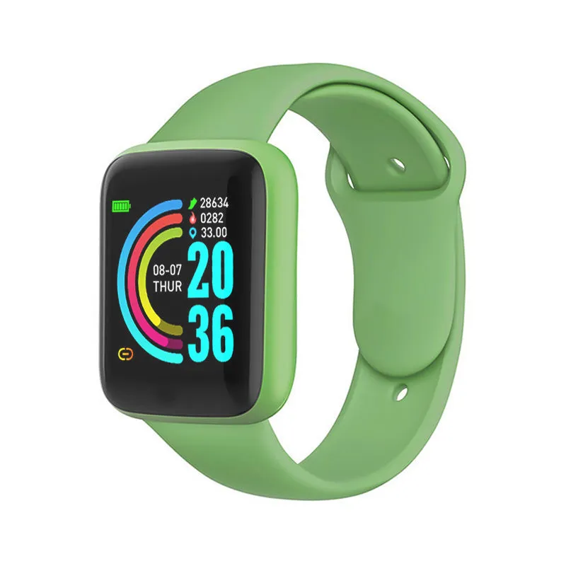 Smart bracelet with 1.44-inch screen, heart rate and blood pressure monitor, silicone strap, available in multiple colours