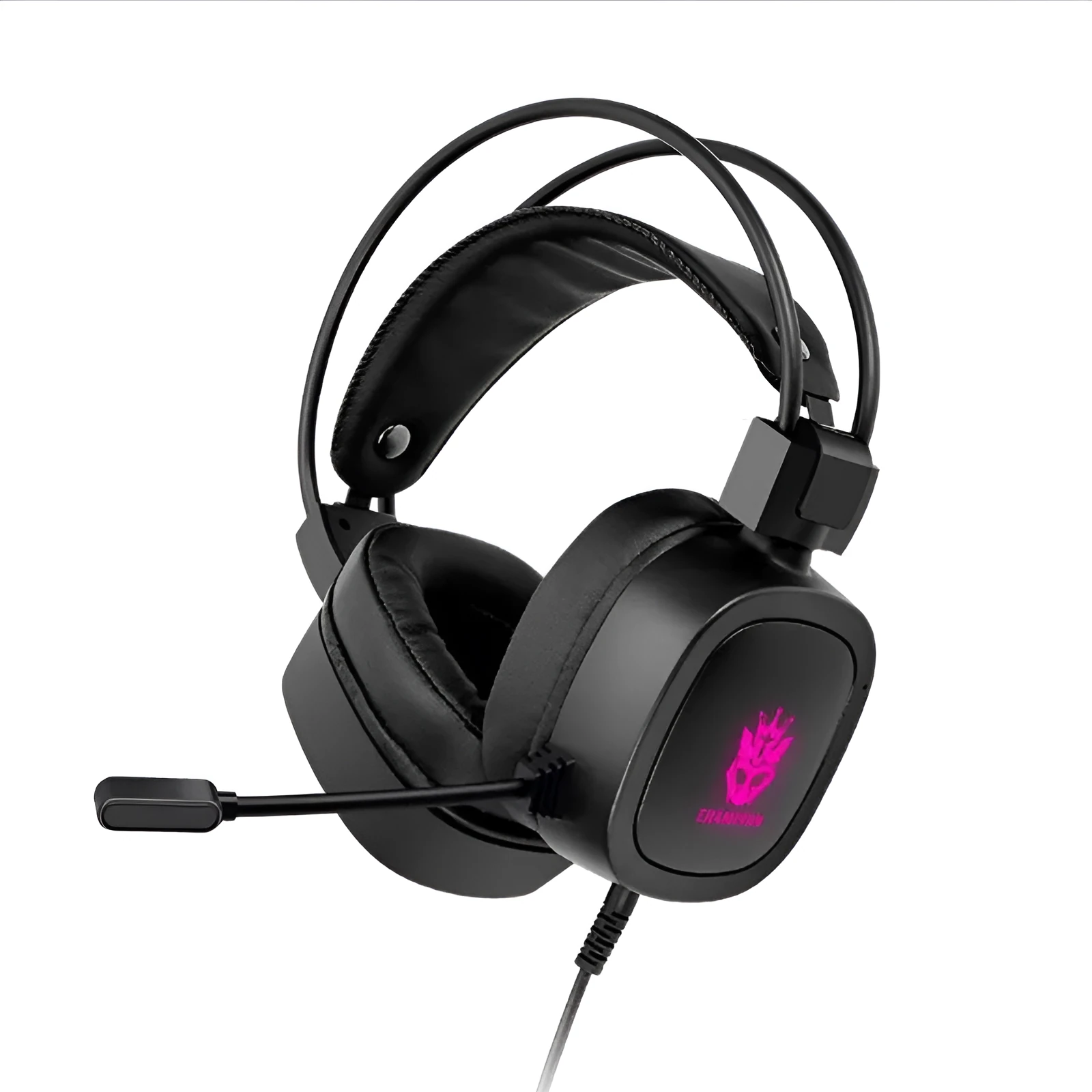 Wired gaming headset with microphone, 3.5mm black, over-ear sponge ear muffs