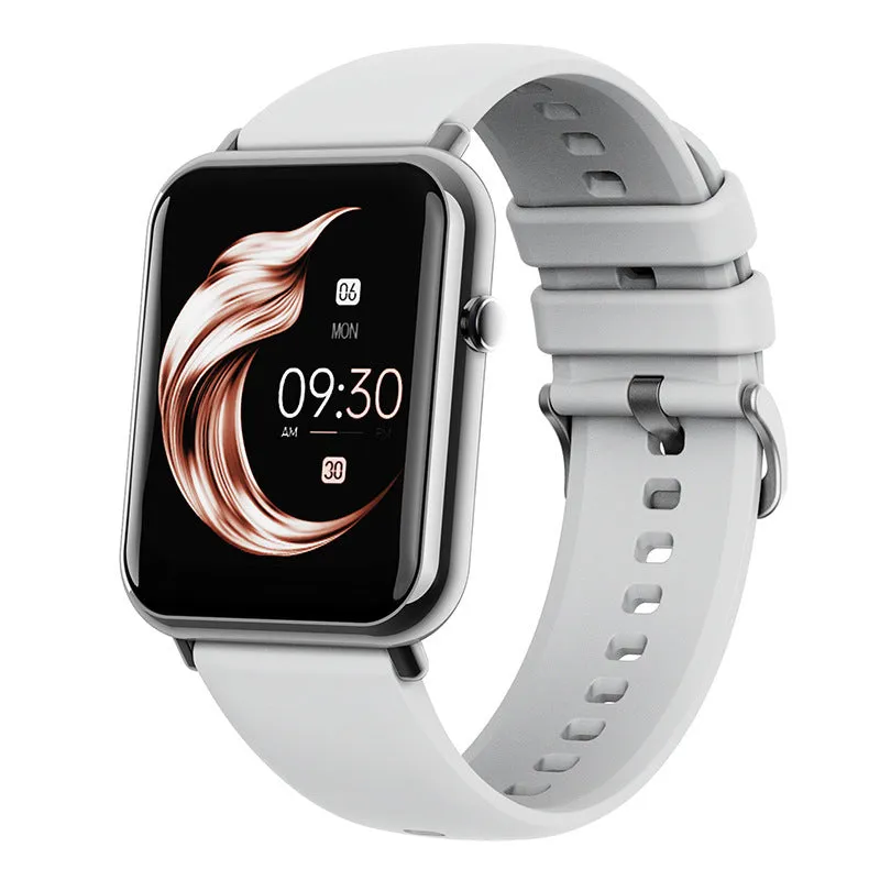 Smart waterproof watch with 1.69inch TFT screen and composite silica gel strap in Black