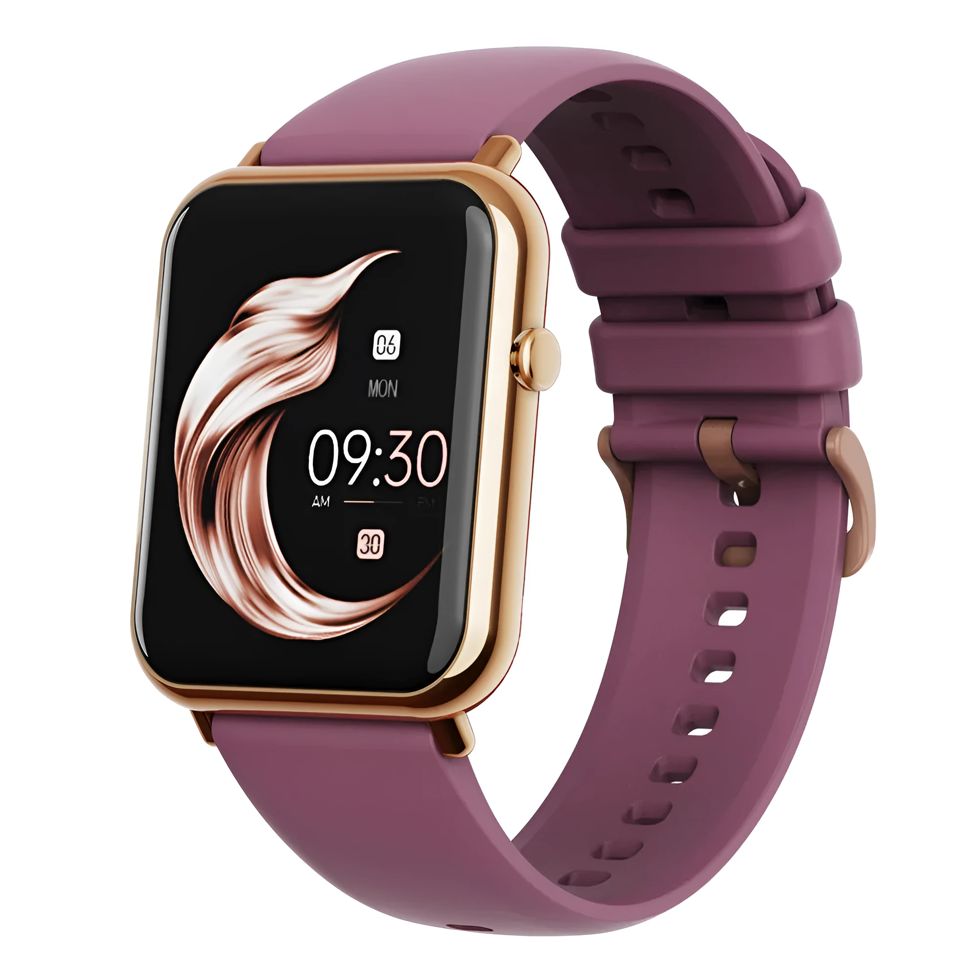 Smart waterproof watch with 1.69inch TFT screen and composite silica gel strap in Black