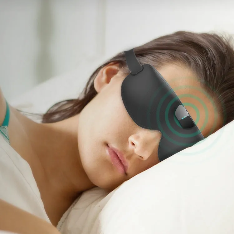 Flying Snoring Companion USB snoring device and eye mask in black, compact 235mm size