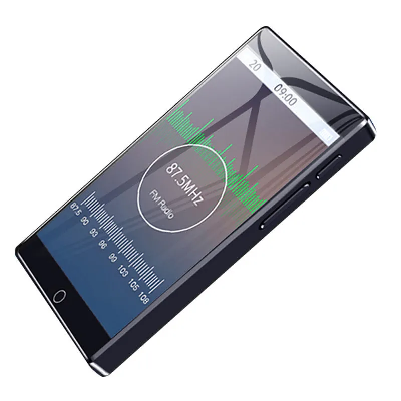 Black Ruizu H1 4-inch touch screen MP3 MP4 player with 8GB storage and Bluetooth.