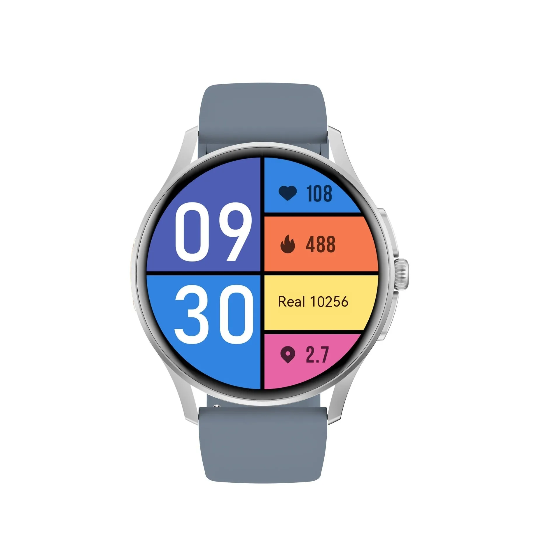 Non-invasive blood glucose detection smart watch with heart rate and blood pressure monitoring, IPS screen, black colour, on wrist
