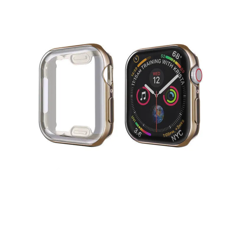 Flexible TPU watch case protective cover for 38mm 40mm 42mm 44mm smartwatch in multiple colours