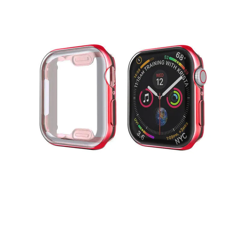 Flexible TPU watch case protective cover for 38mm 40mm 42mm 44mm smartwatch in multiple colours