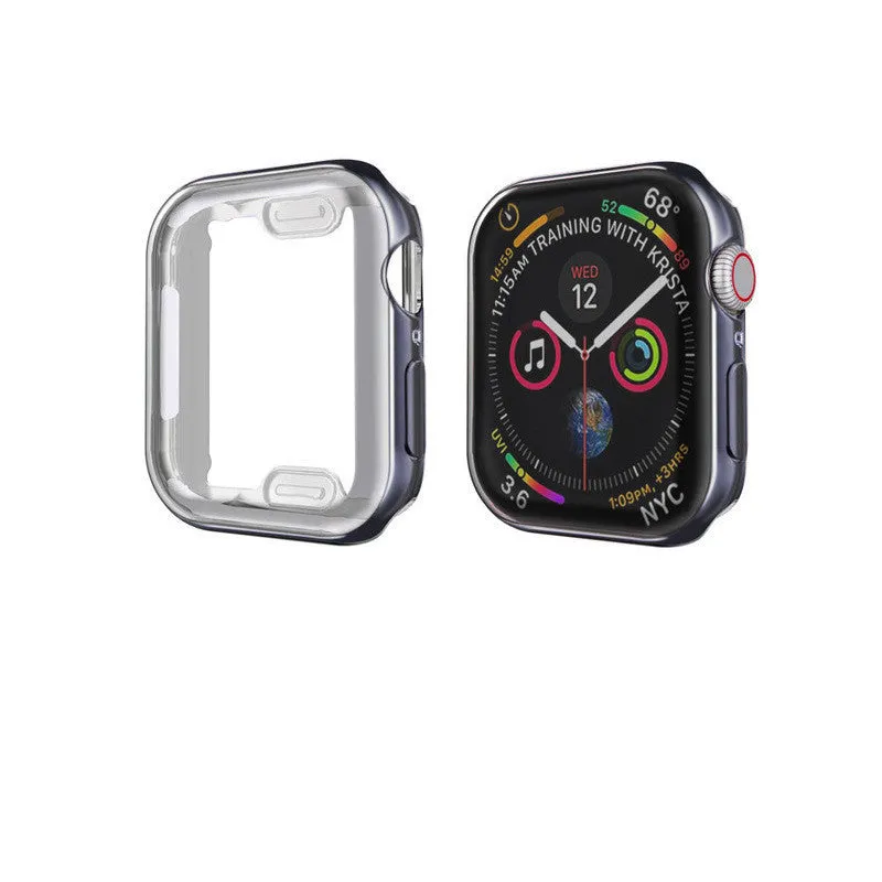 Flexible TPU watch case protective cover for 38mm 40mm 42mm 44mm smartwatch in multiple colours