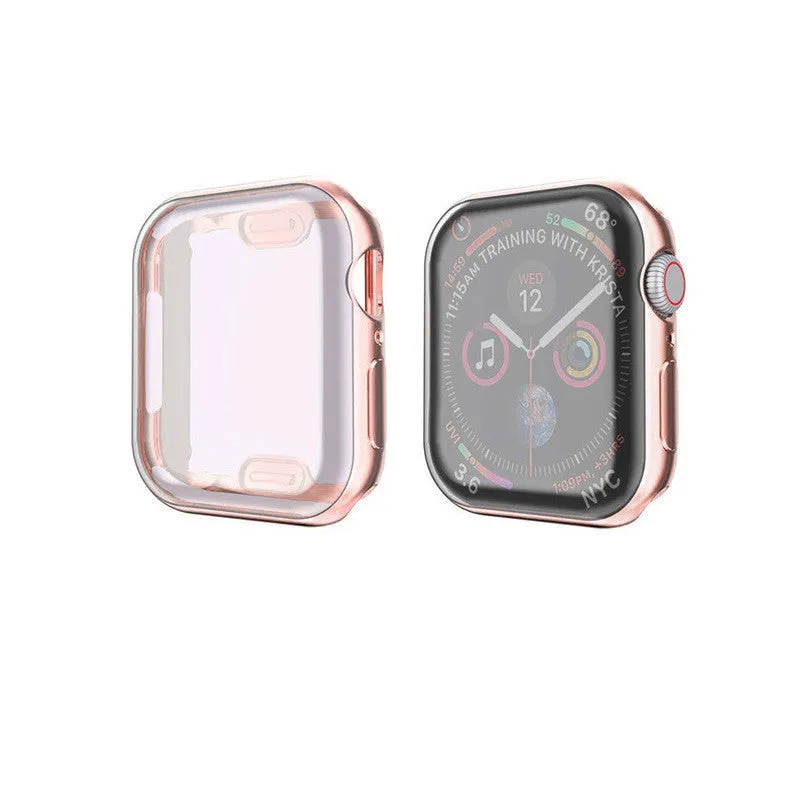 Flexible TPU watch case protective cover for 38mm 40mm 42mm 44mm smartwatch in multiple colours