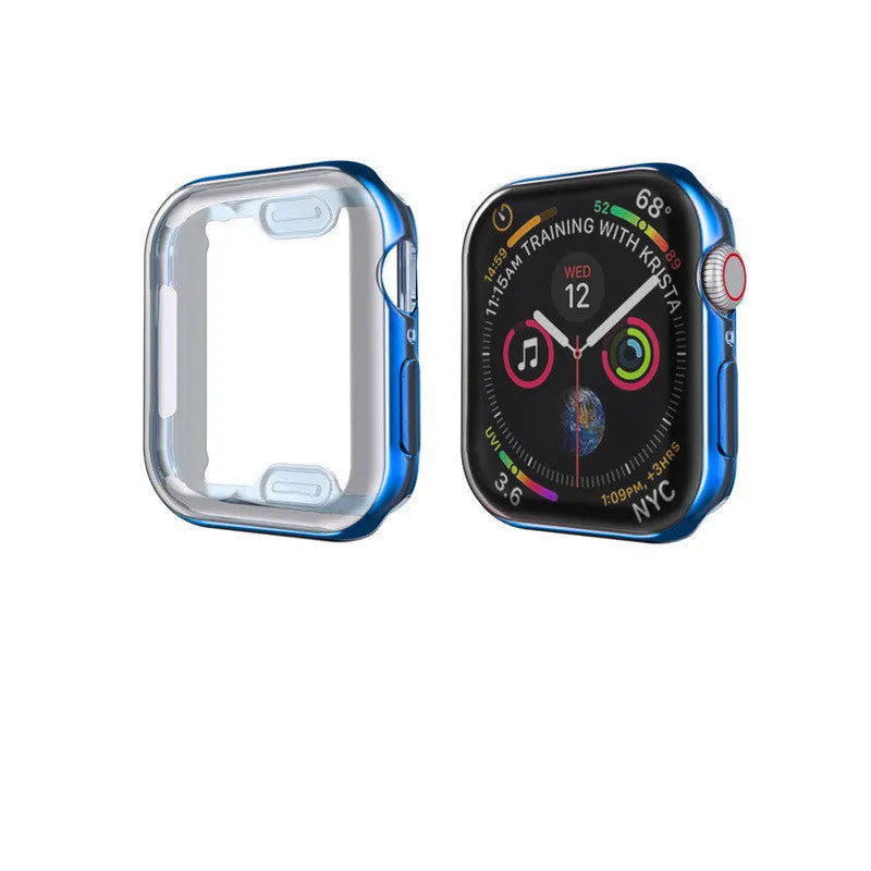 Flexible TPU watch case protective cover for 38mm 40mm 42mm 44mm smartwatch in multiple colours
