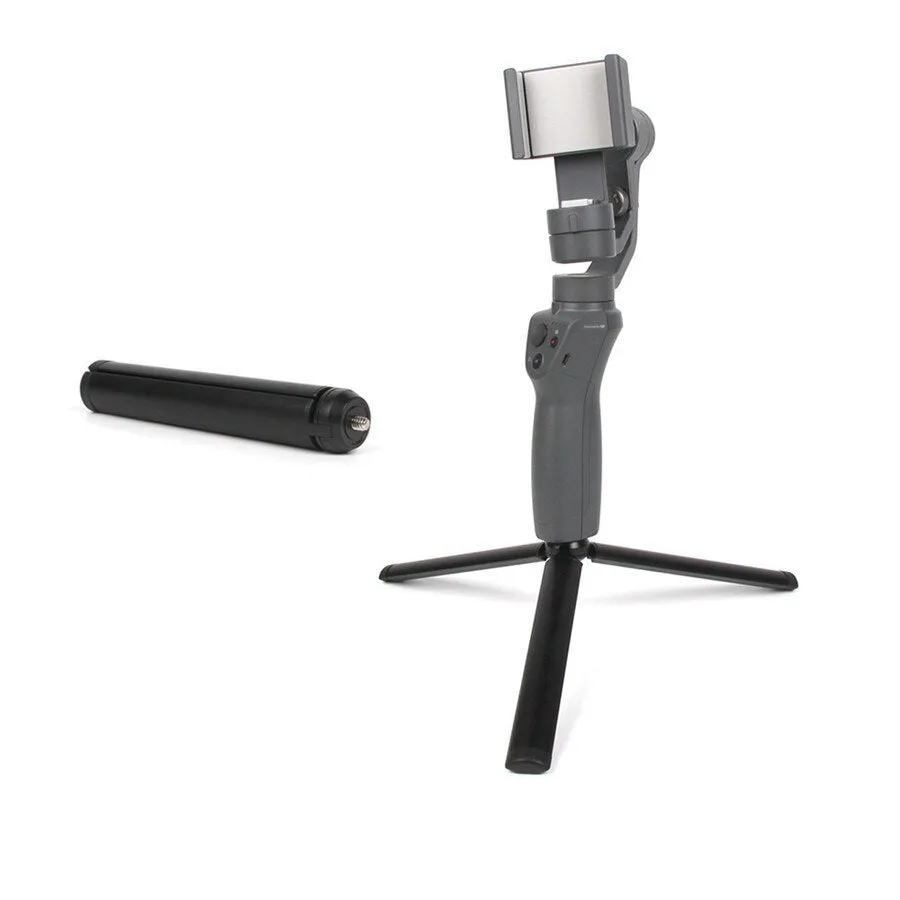 Black aluminium mobile phone PTZ stabilizer tripod compatible with Apple iPhone