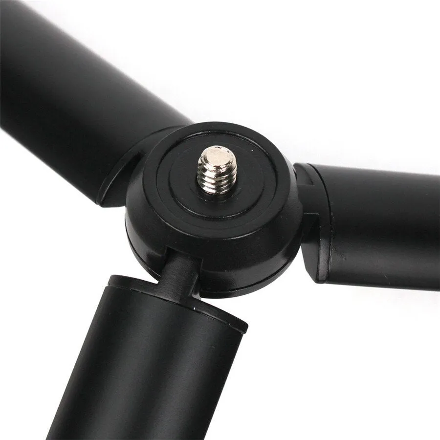 Black aluminium mobile phone PTZ stabilizer tripod compatible with Apple iPhone
