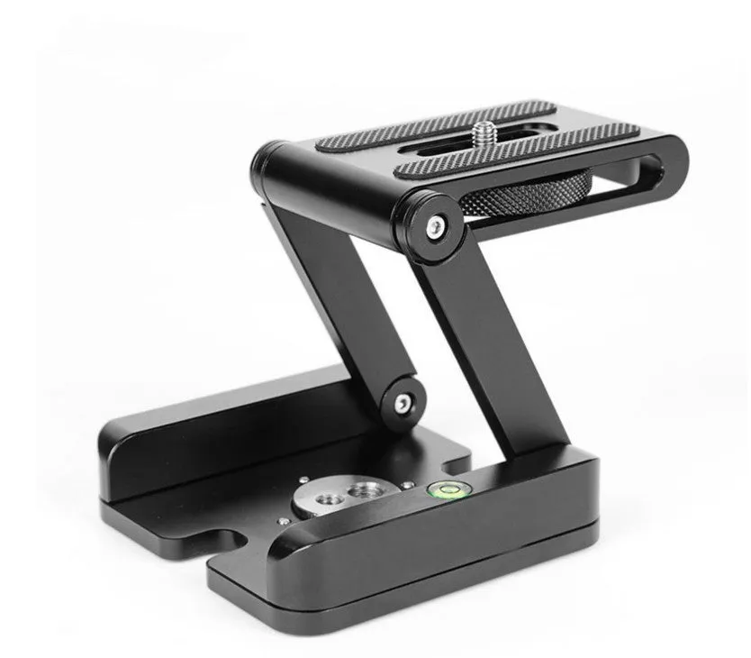 Black triple flex tripod head with folding design for DSLR cameras up to 1.5kg