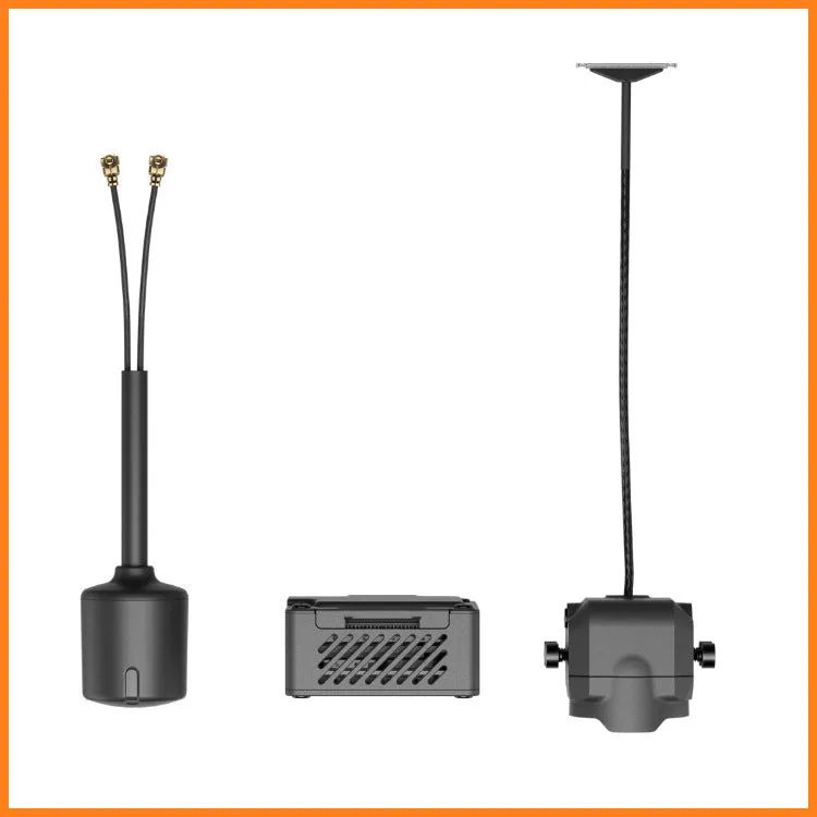 DJI O3 Air Unit camera module and image transmission module with antenna on a desk setup