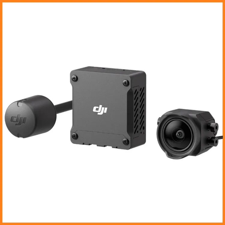 DJI O3 Air Unit camera module and image transmission module with antenna on a desk setup