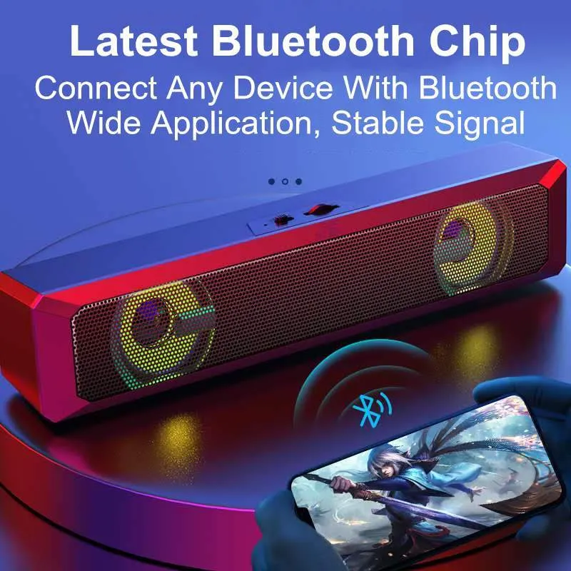 Wired sound blaster Bluetooth speaker with USB power, 5W output, and manual impeller volume control