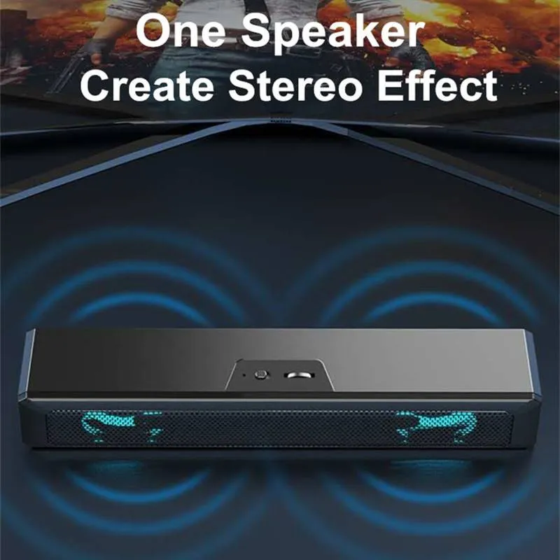 Wired sound blaster Bluetooth speaker with USB power, 5W output, and manual impeller volume control