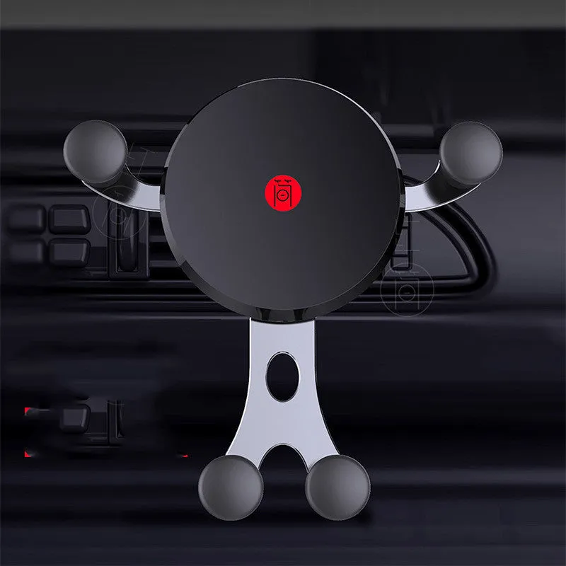 Qi wireless car charger mount in vertical design for 10W fast charging on iPhone 12 Pro Max and Samsung phones.