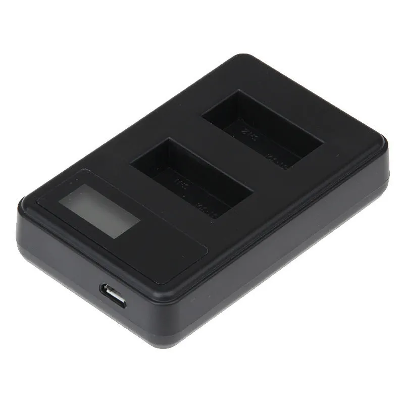 Black ABS Gopro Hero 3 3+ LCD dual-charger charger with power display