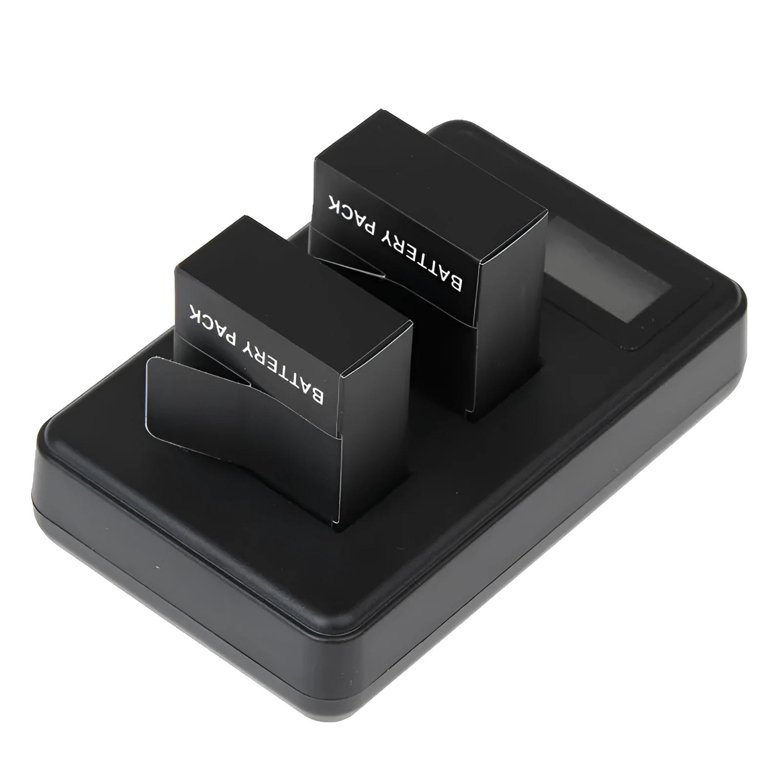 Black ABS Gopro Hero 3 3+ LCD dual-charger charger with power display