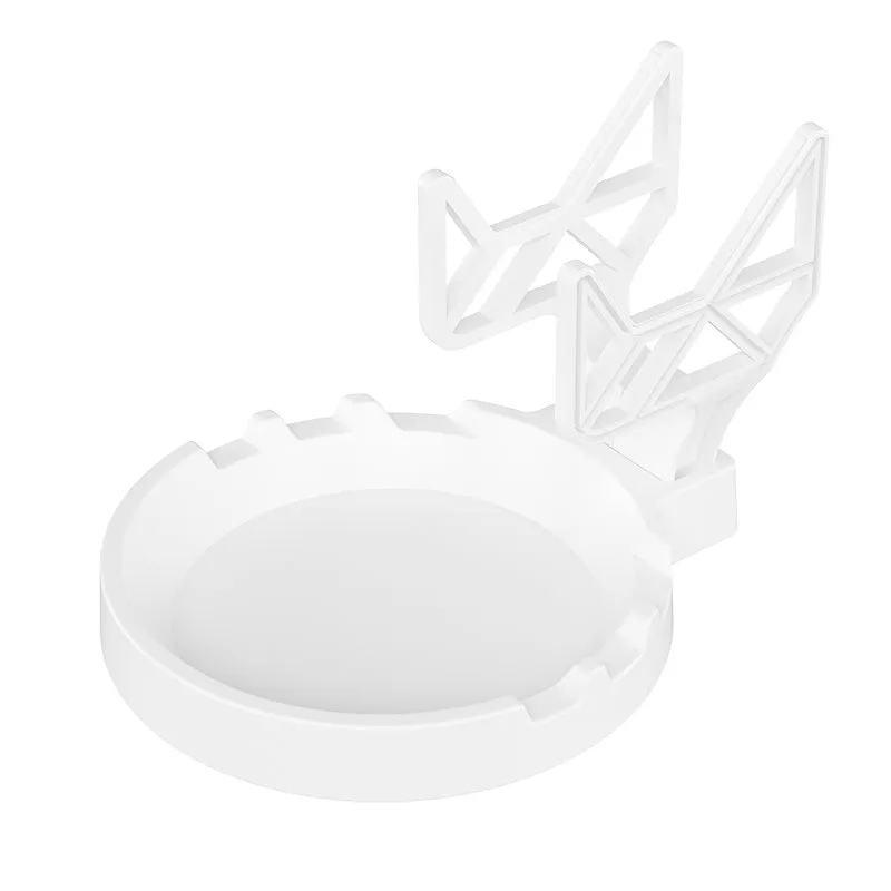 Black ABS plastic universal hanging rack with non-perforated wall mounting
