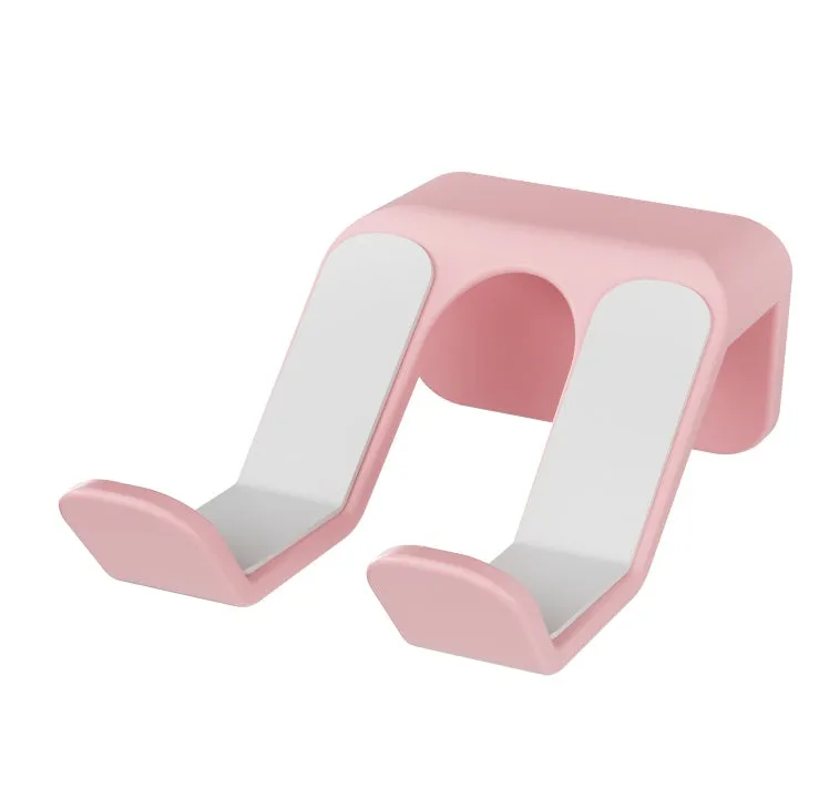 Black ABS plastic universal hanging rack with non-perforated wall mounting