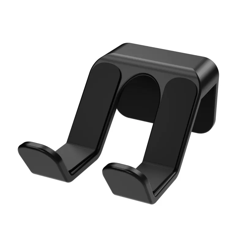 Black ABS plastic universal hanging rack with non-perforated wall mounting