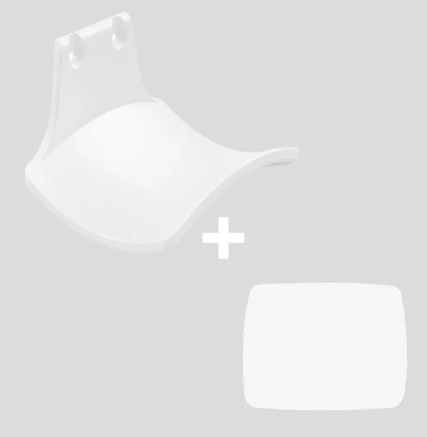 Black ABS plastic universal hanging rack with non-perforated wall mounting