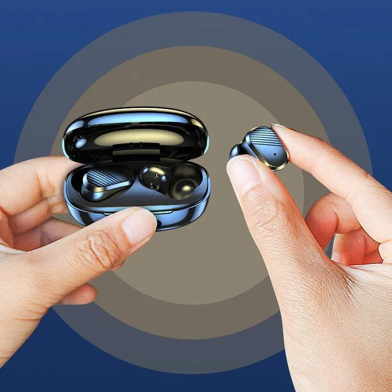 T2 Flagship Black true wireless mini in-ear Bluetooth headset with fingerprint control