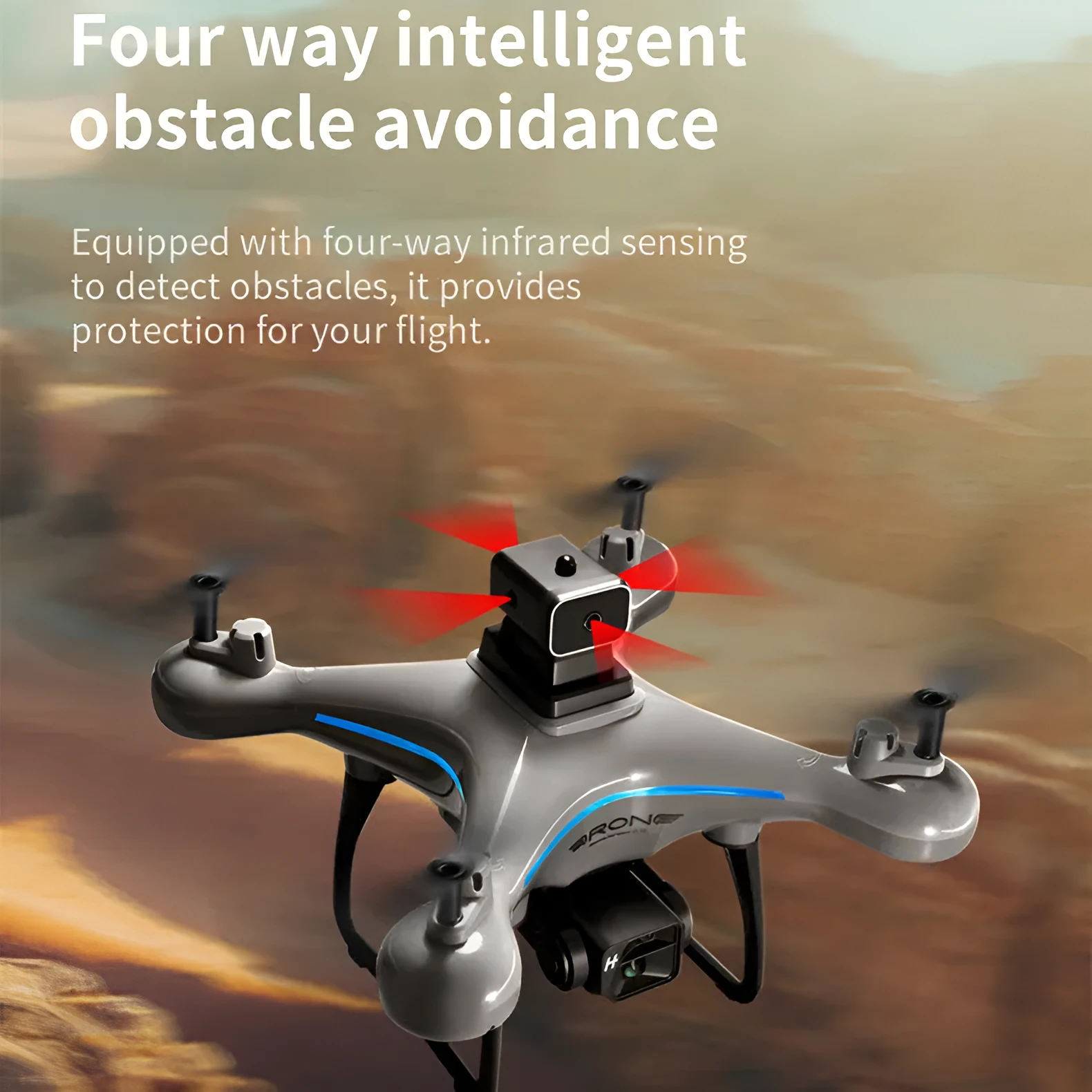 UAV HD drone with optical flow positioning and all-side obstacle avoidance, plastic build under 30cm