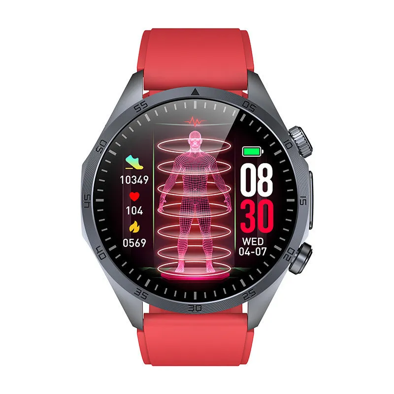 Smart watch with heart rate body temperature blood oxygen sleep monitor on TFT screen silicone wristband