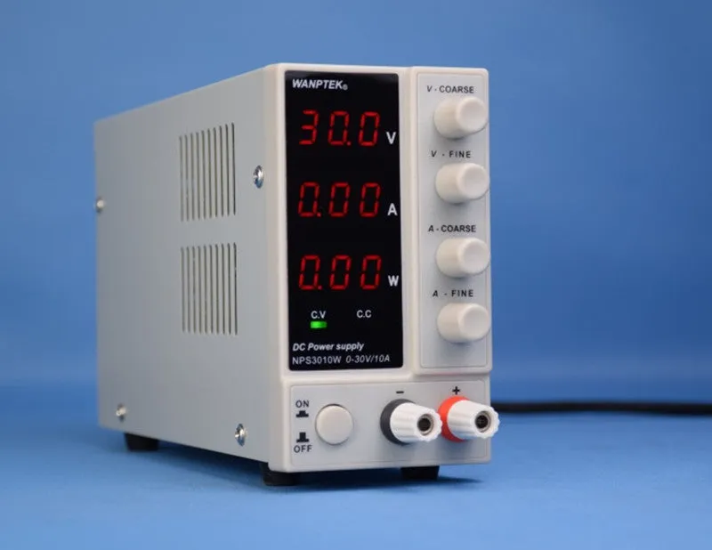 White adjustable DC power supply model S605W with display showing 0-60V voltage range for mobile phone repair