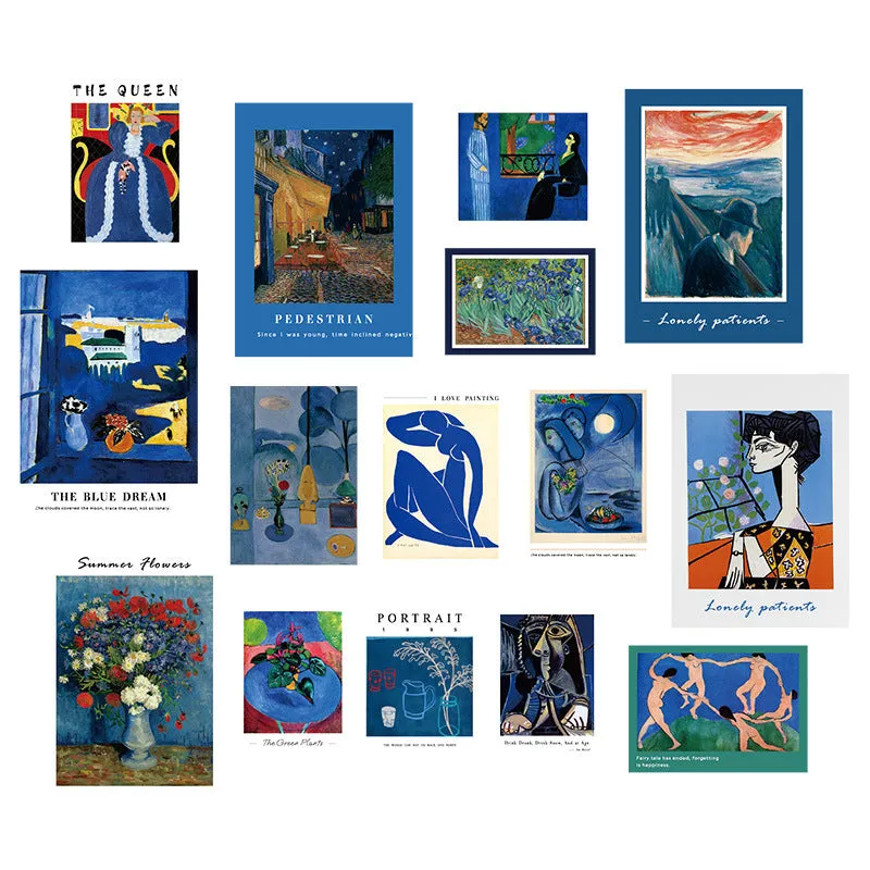 Nordic literary wall mural with simple modern design in six colour theme options