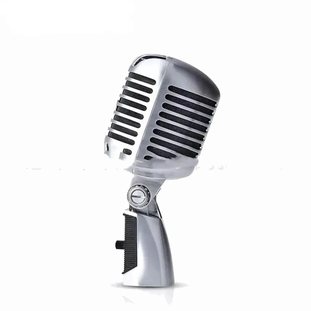All-metal dynamic stage microphone in gold, silver, and rose gold colours with heart-shaped polar pattern