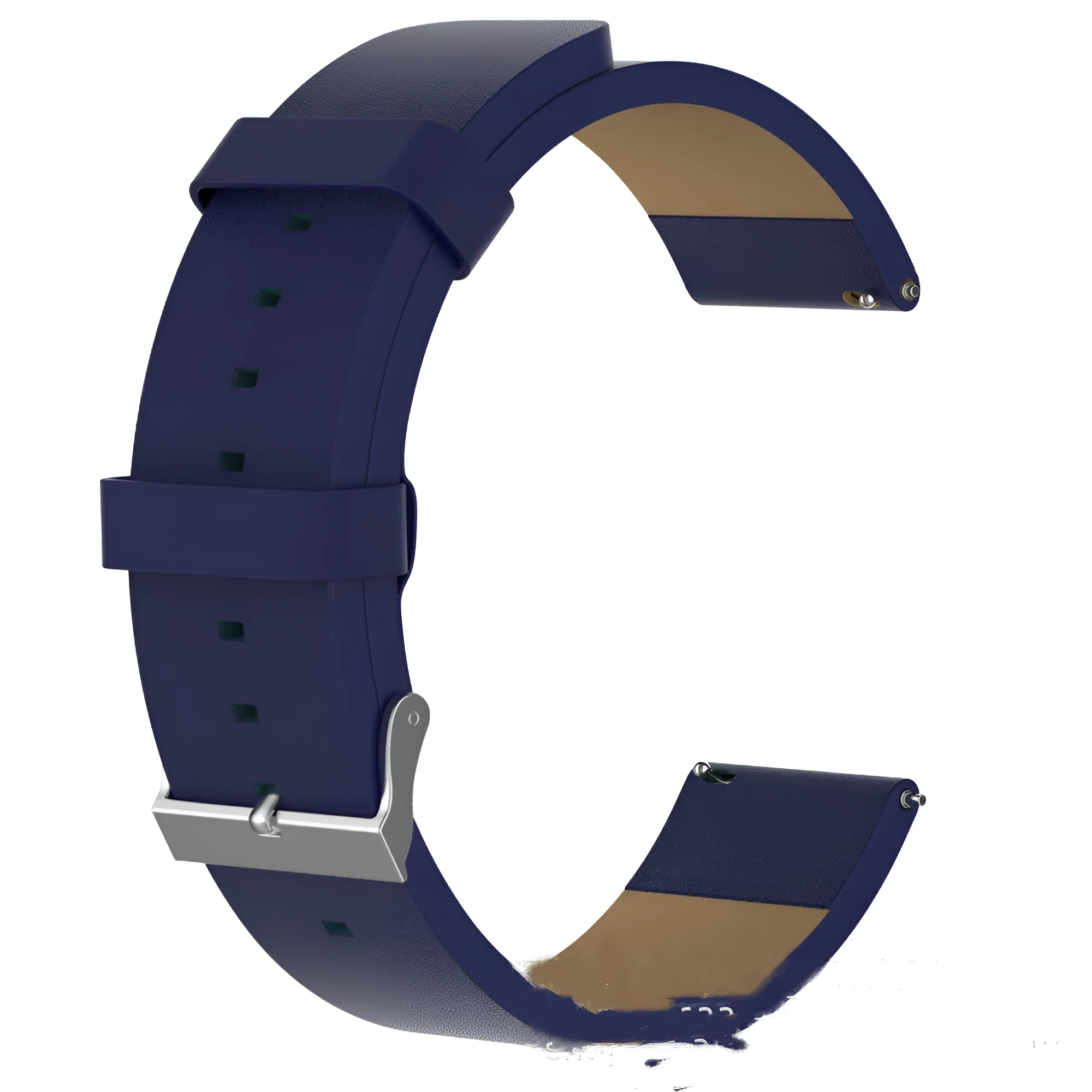 First layer cowhide leather watch strap for Fitbit Versa in black colour