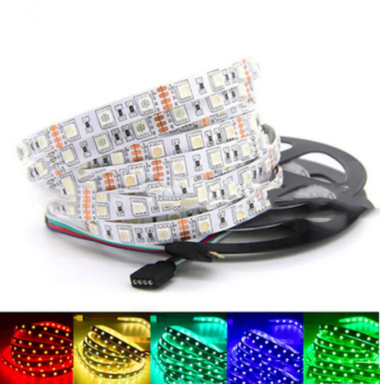 12V epoxy waterproof RGB flexible strip light on 5m roll with 44-key remote controller
