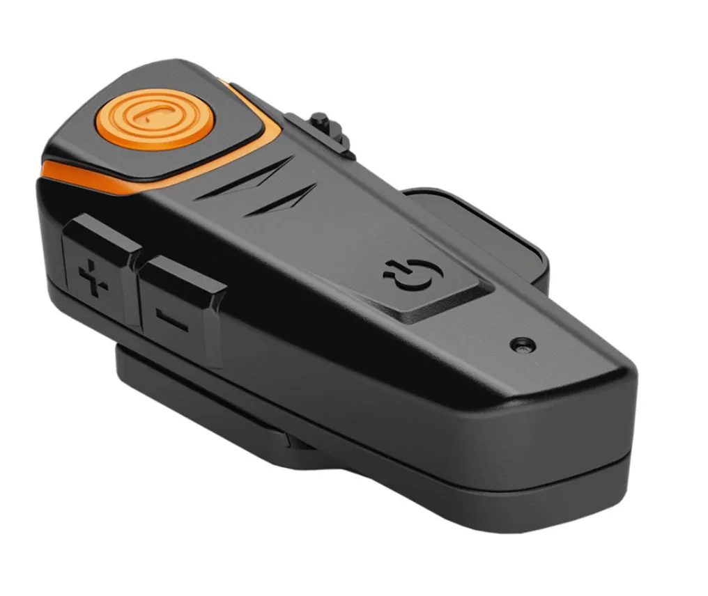 BT-S2 black Bluetooth motorcycle helmet intercom headset with button panel and 1000-metre range